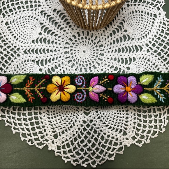 Peruvian Wool Hand-Embroidered Belt main image 2